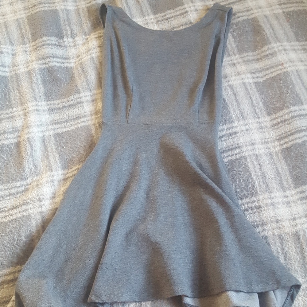 American Apparel Backless Grey Skater Dress